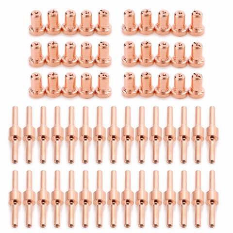 60pcs Extended Long Plasma Cutter Kit Tip Electrode & Nozzles Red Copper For PT31 LG40 40A Cutting Welding Torch Mayitr ► Photo 1/6