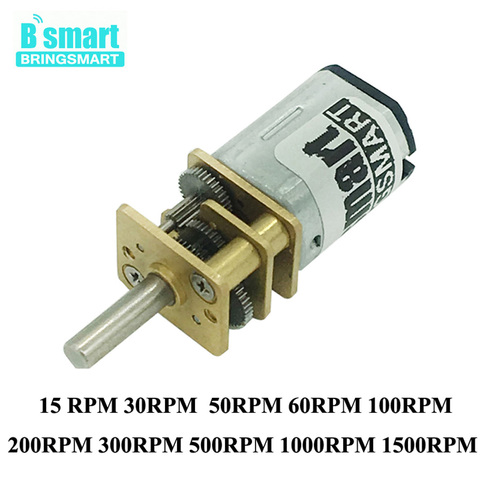 Bringsmart 3V 6V Micro DC Gear Motor 12 Volt With 15-1500RPM Speed And Reversed Control Low Noise Reducer For Toy Motor DIY ► Photo 1/6