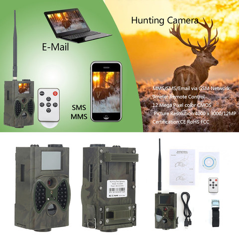 16MP Photo Traps Night Vision Hunting Trail Camera 2G MMS SMS HC300M  Waterproof Wildcamera Photo Trap Surveillance ► Photo 1/6
