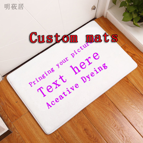 40x60cm Custom mat anti-slip carpet printed your design picture photo, Flannel Floor customized Carpet for Bath Door Living Room ► Photo 1/1