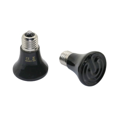 Pet Heating Light E27 25W~100W Small Conical Ceramic Emitter Heat Bulb Black For Reptile Pet Brooder Lamp 1Pc ► Photo 1/1