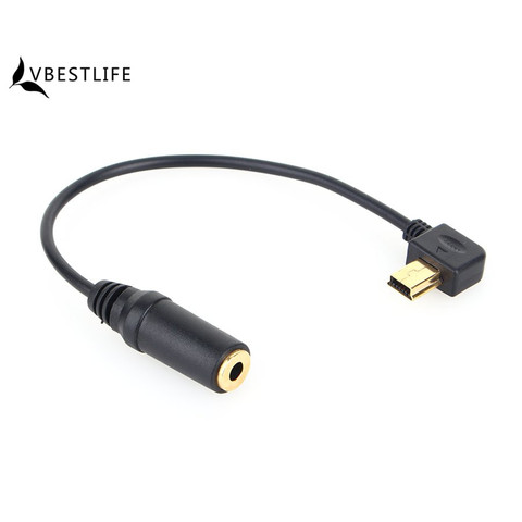 VBESTLIFE Mini USB Male to 3.5mm Jack Female Microphone Adapter Transfer Cable Wire For GoPro Hero 3 3+ 4 Sport Digital Camera ► Photo 1/5