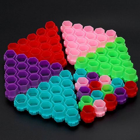 Wholesale Hot item 200pcs/bag 7 color Hive  Honeycomb Shape High Quality Caps for Professional Tattoo Free Shipping ► Photo 1/6