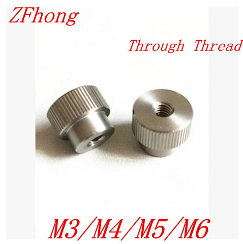 5pcs M3 M4 M5 M6 Stainless Steel Knurl Nut Step Through thread Hand tighten Thumb Nut ► Photo 1/1