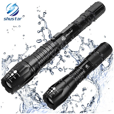 Super bright LED Tactical Flashlights Set With Water Resistant T6/L2 waterproof  torch 5 modes zoomable flashlight ► Photo 1/6