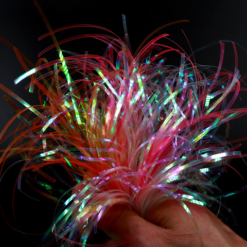 2Bag 2mm UV Flashabou Holographic Tinsel Stonefly Nymph Back Jig Body Wrap Lure Fishing Fly Tying Material ► Photo 1/1