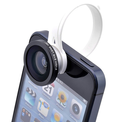 Orbmart Universal Clip 180 Degree Fish Eye Camera Lens Smart Mobile Phone Lenses ► Photo 1/6