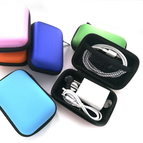 Headphone Data Cable Storage Case Charger Power Bank Rectangular Box EVA Zipper Bag Pocket Pouch ► Photo 1/6
