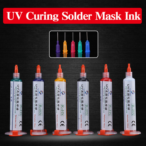 6 Colours 10CC UV Curable Solder Mask Oil Welding Fluxes For PCB BGA Circuit Board Protect Soldering Paste Flux Cream ► Photo 1/5