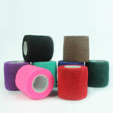 Disposable Self Adhesive Elastic Bandage For Handle With Tube Tightening Of Tattoo Accessories Random Color x1 ► Photo 1/6