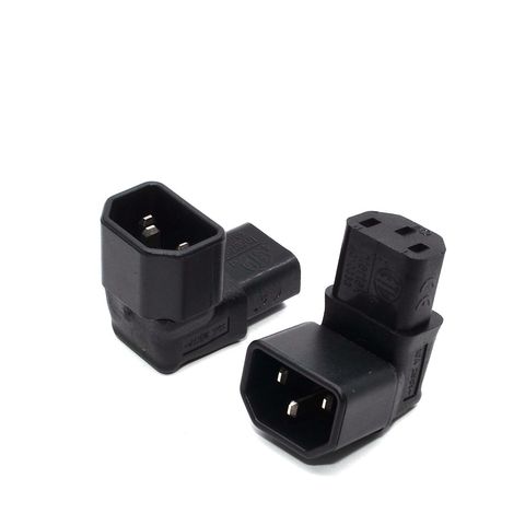 IEC Male C14 to Up Direction Right Angled 90 Degree IEC Female C13 Power Extension Adapter ► Photo 1/6