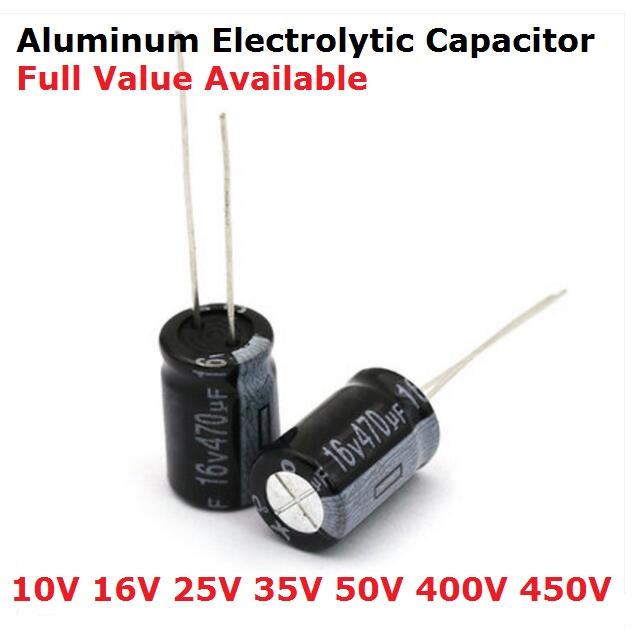 Buy Online pcs 35v 470uf 100uf 2uf 330uf 470uf 680uf 1000uf 47uf 1500uf 10uf 22uf Aluminum Electrolytic Capacitor 4v 10v 16v 25v 35v Alitools