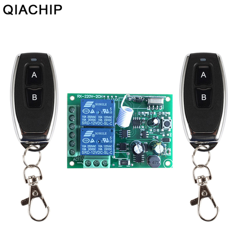 Smart Home 433MHz RF DC 12V 2CH Learning Code Wireless Remote