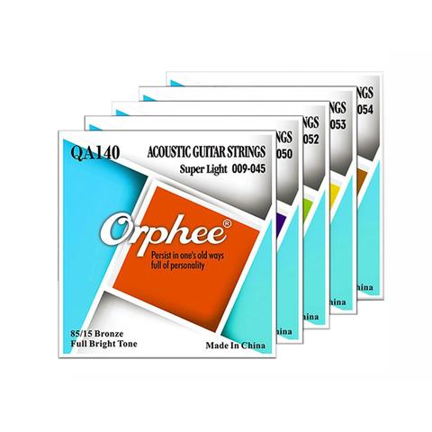 Orphee QA Series 6Pcs Acoustic Folk Guitar Strings Hexagonal Steel Core 80/20 Bronze Wire Super Light Tension Guitar Accessories ► Photo 1/6