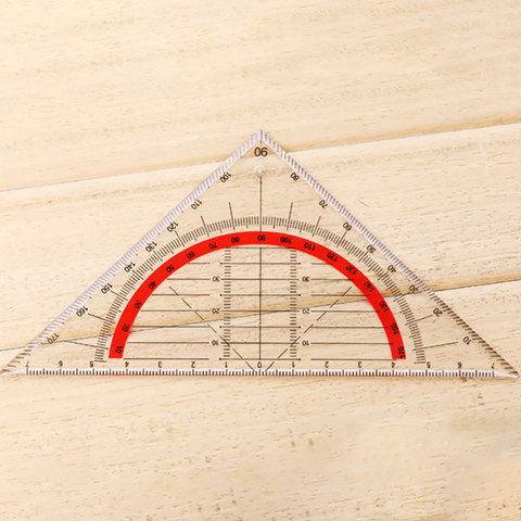 1PC Students Stationery Multi-functional Triangular Ruler Protractor Coordinate Ruler Math Learning Drawing Measuring Tools ► Photo 1/3