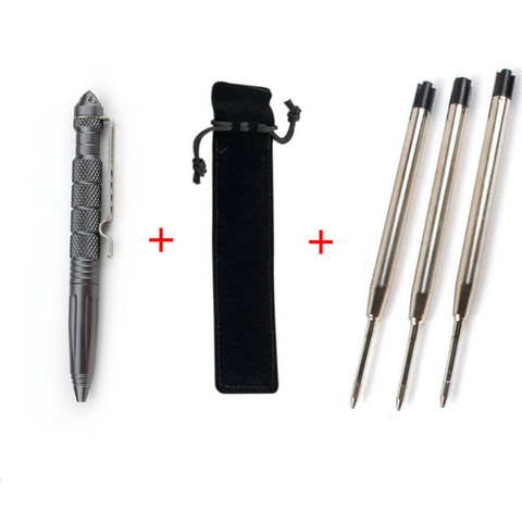 High quality defensive tactical pen self-defense pen multi-function aviation aluminum alloy non-slip portable camping ball pen ► Photo 1/5
