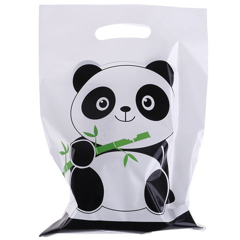 10pcs/lot Cute Panda Cartoon Biscuit Bag Plastic Candy Cookie Food Cake Bags Box Gift Packaging Bag Wedding Party Decor Supply ► Photo 1/6
