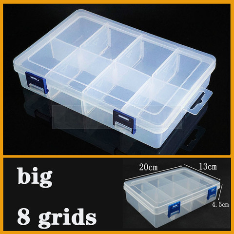 8 grid Plastic Box Practical Adjustable Compartment Jewelry Bead storage case Screw Holder Case Display Organizer Container ► Photo 1/4