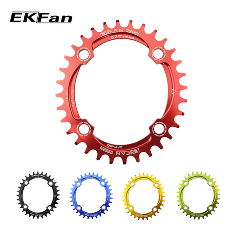 EKFan MTB Bicycle Oval 104BCD 32T/34T/36T  Chainwheel Ultralight 7075-T6 Bike Cycling Crankset Plate Sheet ► Photo 1/5