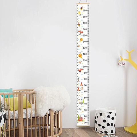 HOT SALE! Nordic Children Height Ruler Hanging Canvas Growth Chart Kids Room Wall Decoration ► Photo 1/6