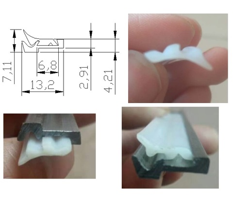 CNC guide way wipers,frame + polyurethane rubber (3x10) ► Photo 1/1