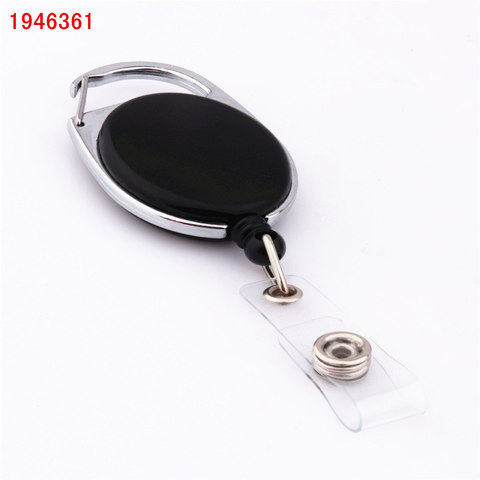 Luxury quality Retractable Pull Badge Reel Zinc Alloy Plastic ID Lanyard Name Tag Card  Recoil Belt Key Ring Chain Clips ► Photo 1/6