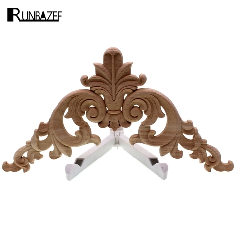 Exquisite Classic Rubber Wood Carved Applique Vintage Furniture Craft Decor Home Decoration Accessories Miniature Figurine ► Photo 1/6