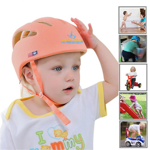 Baby Helmet Hat Safety Protective Anti-collision Infant Toddler Walking Protection Soft Cotton Mesh Hat Newborn Head Bumper Cap ► Photo 1/6