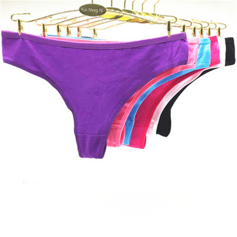 Junior Underwear for Teen Girls Cotton Women Thong Solid Cotton