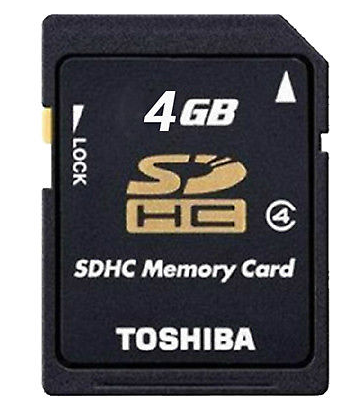Toshiba 4GB SD Card SDHC Class 4 Flash Memory Card C4 P-SDHC4G4 Genuine High Speed Memory SD For Digital Cameras ► Photo 1/2