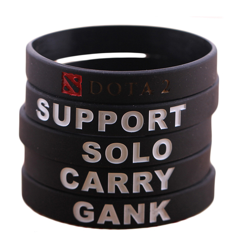 Black Anime Games Dota 2 Team Sport Wristband Male Rubber Silicone Bracelets Men Jewelry For Women Best Friends Game Party Gift ► Photo 1/6
