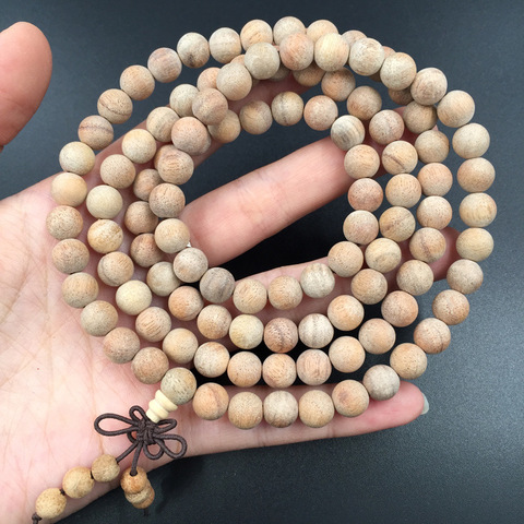 Natural Camphor Wood Beads Bracelet,6/8MM 108 Buddha Bracelets Men Women Jewelry Natural Incense Balanced Health ► Photo 1/2
