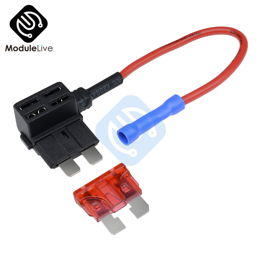 12V 10A TAP Adapter Car Add-a-circuit Fuse Micro ATM APM Auto Blade Fuse Holder 