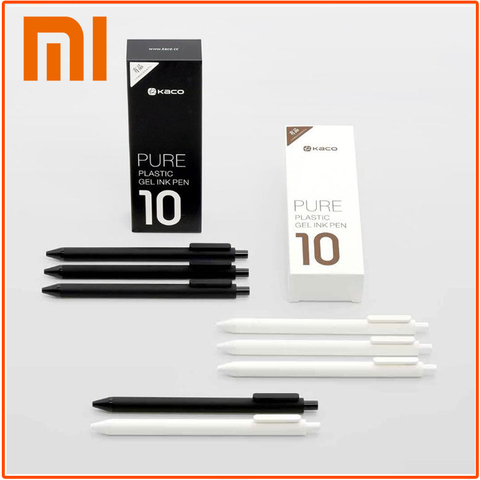 Original Xiaomi KACO Sign Pens Durable 0.5mm Refill Signing Pens 10pcs/Pack Ballpoint pen Japan Black Ink school stationery ► Photo 1/1