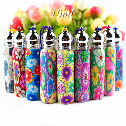 5pcs/lot 6ml 10ml Glass Roll On Bottles Empty Polymer Clay Perfume Roller Bottle Essential Oil Vials Refillable ► Photo 1/6