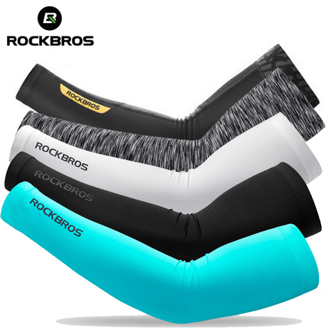 Rockbros Arm Sleeve Cycling Arm Warmers Anti-UV Breathable Running Cuff Basketball Armwarmers Sport Bike Bicycle Sleeves for Arm ► Photo 1/6