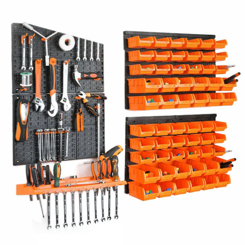 Hardware tools Hanging board Garage Workshop Storage rack Screw wrench classification Component case Parts box Instrument case ► Photo 1/6