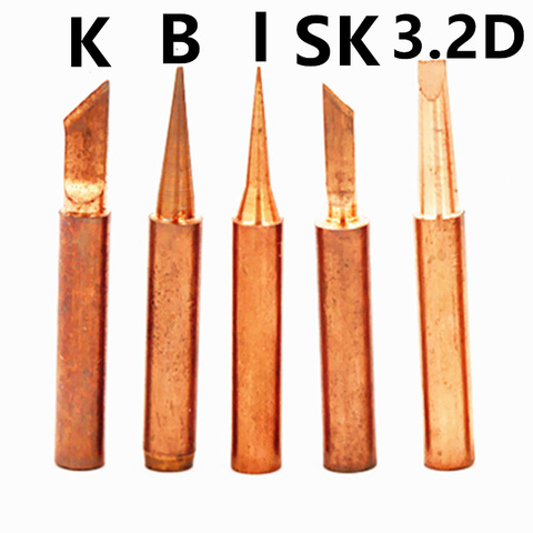 SZBFT Mix type 900M-T DIY pure copper Soldering tip welding sting For Hakko 936 FX-888D Saike 909D 852D+ 952D ► Photo 1/2