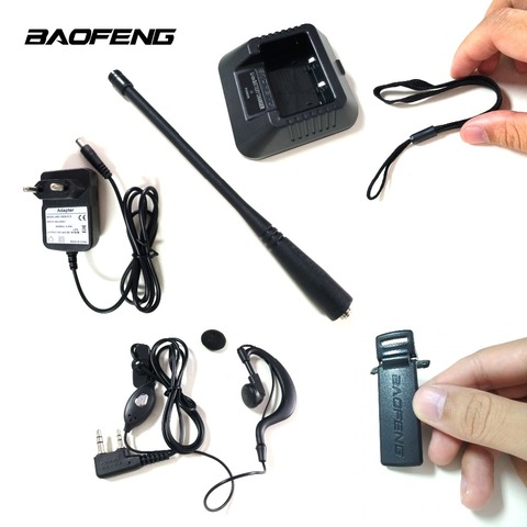 Baofeng 100% Original New Accessories Lanyard Antenna Back clip Charger Station Earphone for baofeng uv-5r 5re 5ra Walkie Talkie ► Photo 1/6