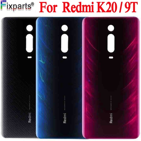 For Redmi K20 Battery Cover Back Glass Panel Rear Door Case For Xiaomi 9T Back Cover With Adhesive K20   Battery Cover ► Photo 1/6
