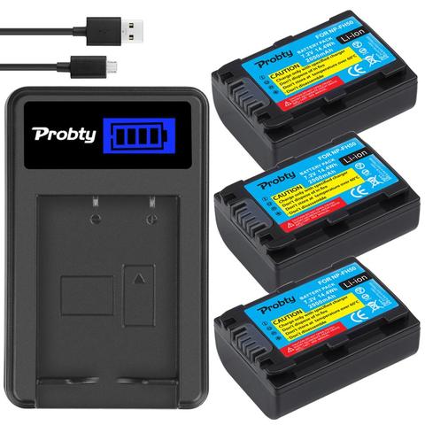 probty NP-FH50 NP FH50 Digital Battery + LCD Charger For Sony A230 A330 A290 A380 A390 HDR-TG1E TG3 TG5 TG7 DSC-HX1 DSC-HX200 ► Photo 1/6