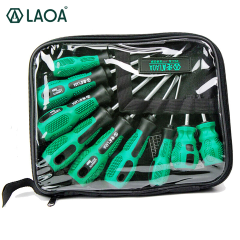 LAOA High Quality 9 pcs CR-V Material Screwdriver Set with Slotted and Phillips Head for Household ► Photo 1/6