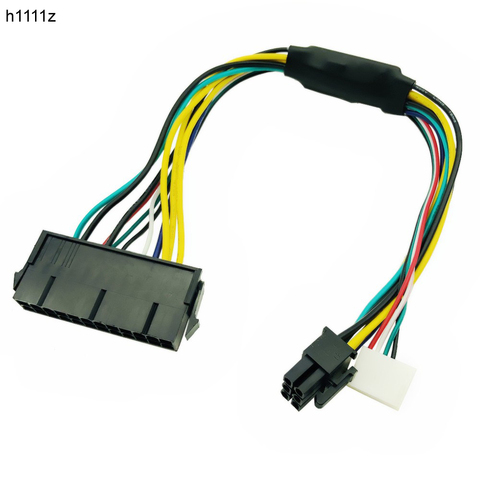 ATX 24pin to Motherboard 2-ports 6pin Adapter PSU Power Supply Cable Cord for HP Z220 Z230 SFF Mainboard Server Workstation 30cm ► Photo 1/6