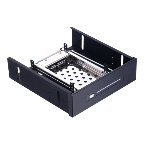 Uneatop 2.5in SATA  aluminum case  to 5.25 bay ssd adapter hdd swap internal enclosure hdd mobile rack ► Photo 1/6