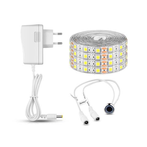 5050 SMD LED Strip Light With Touch Switch Dimmable 1m 2m 3m 4m 5m 12V LED Strips Kitchen Closet Decoration ► Photo 1/6