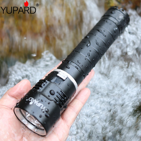 YUPARD Waterproof Underwater diving diver 3*XM-L2 LED Flashlight Torch  Lamp Ligh super T6  diver 30m outdoor sport camp fishing ► Photo 1/6