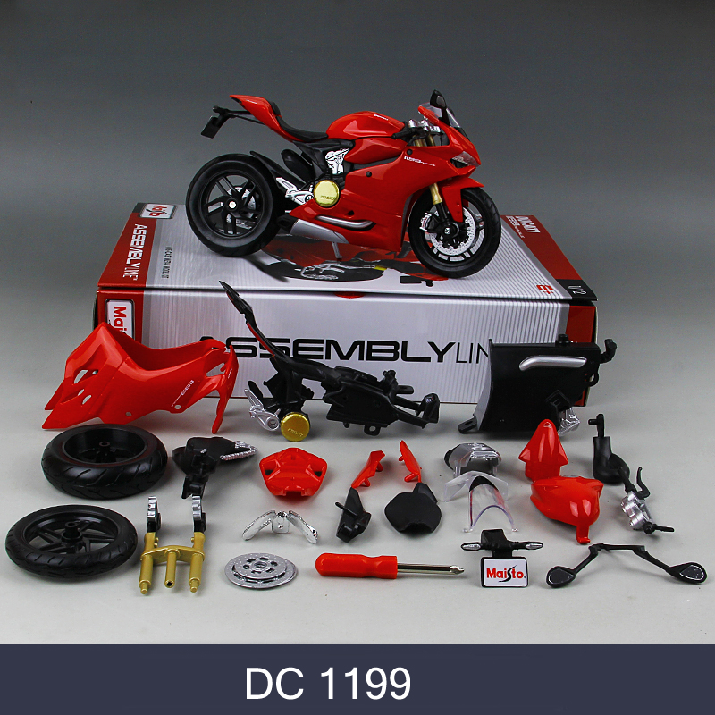 Maisto 1:12 Ducati 1199 Panigale Assembly line KIT DIY Motorcycle Bike Model Toy 