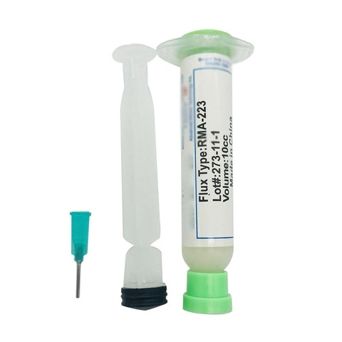 1 Set Syringe Solder Paste Flux Grease Repair Solde RMA-223 10CC PCB BGA Soldering Paste Flux Solder Ball Flux Paste +Needle ► Photo 1/6