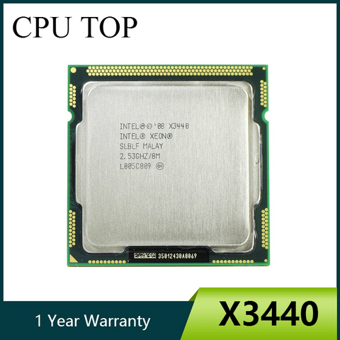 Intel Xeon X3440 Quad Core 2.53GHz LGA 1156 8M Cache 95W Desktop CPU  I5 650 i5 750 i5 760 ► Photo 1/4