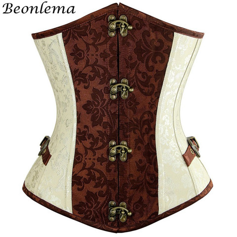 Steampunk Vintage Retro Underbust Corset Waist Belt Sexy Leather